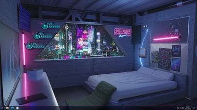 4K 赛博朋克科技房间