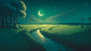 夏夜唯美意境