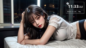 床上美女
