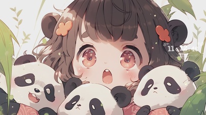 可爱小熊猫