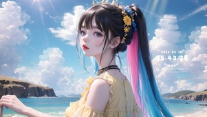 海边时尚女孩