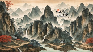 中国风山水