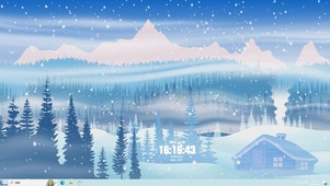 雪天小镇主题