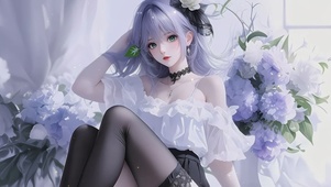 唯美室内黑丝少女