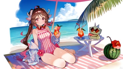 海边泳装少女-艾雅法拉