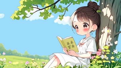 爱看书的小女孩