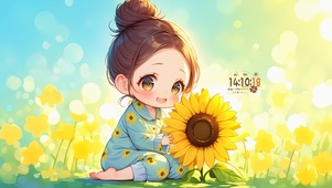 元气满满小女孩