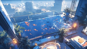 4k高空泳池