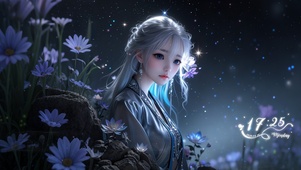 古风银发少女