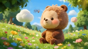 可爱毛毡小熊