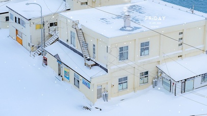 唯美治愈小镇雪景