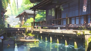夏日治愈后院小溪