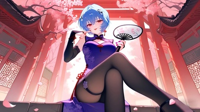 绫波丽-黑丝旗袍