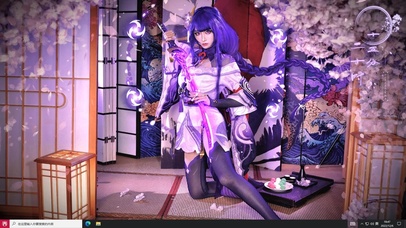 原神雷神雷电将军cos拔刀