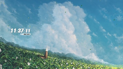 唯美治愈蓝天白云景色