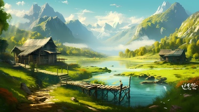 唯美绿色护眼森林