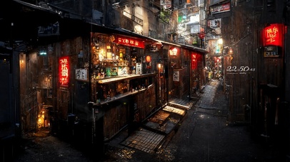 4k 治愈雨天城中村街道