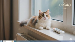 猫咪呆呆的看着我