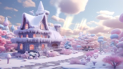 梦幻糖果雪屋