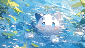 小猫下水