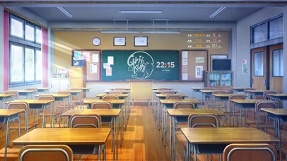 4K唯美早晨教室