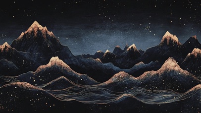 黑金插画AI壁纸