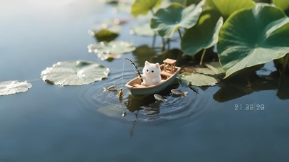 小猫钓鱼