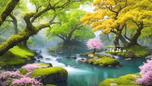 山间泉水潺潺