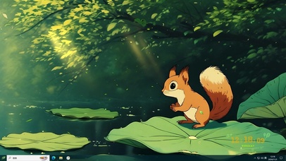 小松鼠误入荷塘