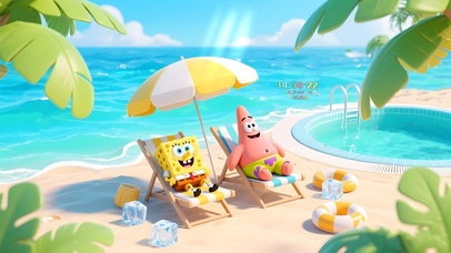 海绵宝宝海边度假