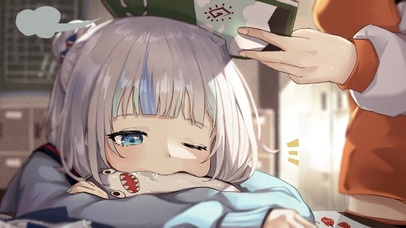 干嘛?人家正吃烤鱿鱼呢