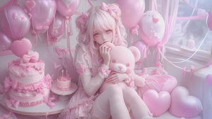 粉色可爱女孩