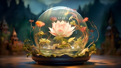 清新古风文艺荷花