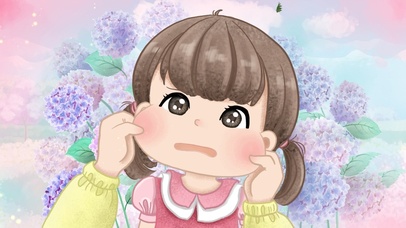 小胖脸淘气姐妹