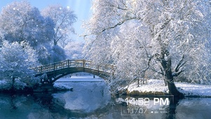 冬季小桥流水