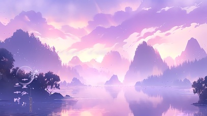 4K 中式梦幻山水