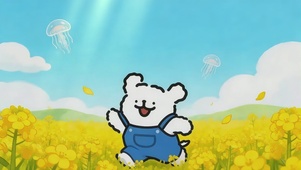 春日治愈桌面-线条小狗