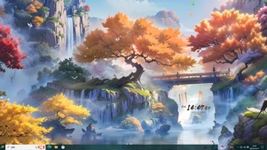枫叶瀑布