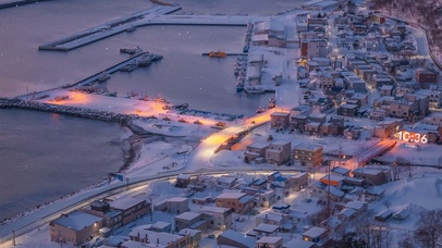 4k治愈冬季飘雪