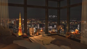 东京城市夜景房间