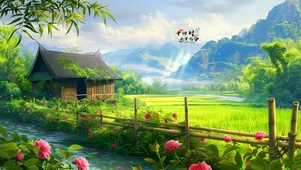 隐居山间草屋