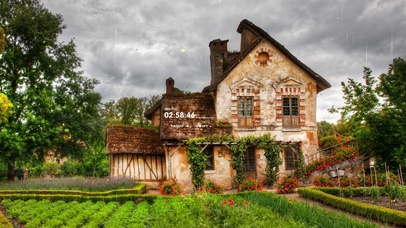 4k 治愈护眼乡村雨天小院
