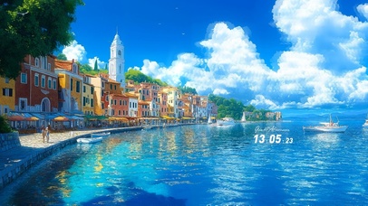 4K唯美蔚蓝海岸