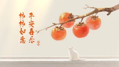 柿柿如意，平安喜乐