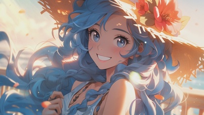 【4k】动态，阳光少女