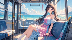 海边巴士