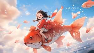 好运锦鲤女孩