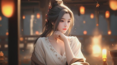 4k 可爱国风美女