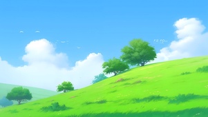 白云治愈草地
