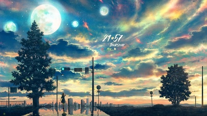 梦幻天空下女孩